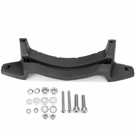 Support de montage type origine pour phares LED supplémentaires sur BMW R 1200 GS et R 1250 GS. Pièce noire en plastique avec accessoires de fixation.
