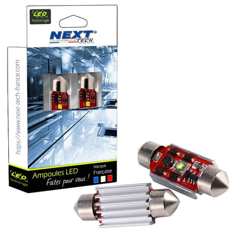 Navettes LED C5W Canbus de Next Tech Swiss
Ampoules LED remplaçables pour éclairage intérieur de votre véhicule